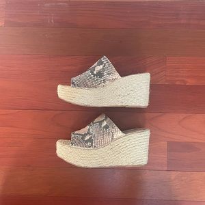 Steve Madden Snake Wedges Size 7.5 - lightly used